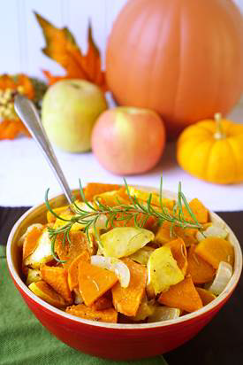 You are currently viewing Roasted Sweet Potatoes, Squash and Apples