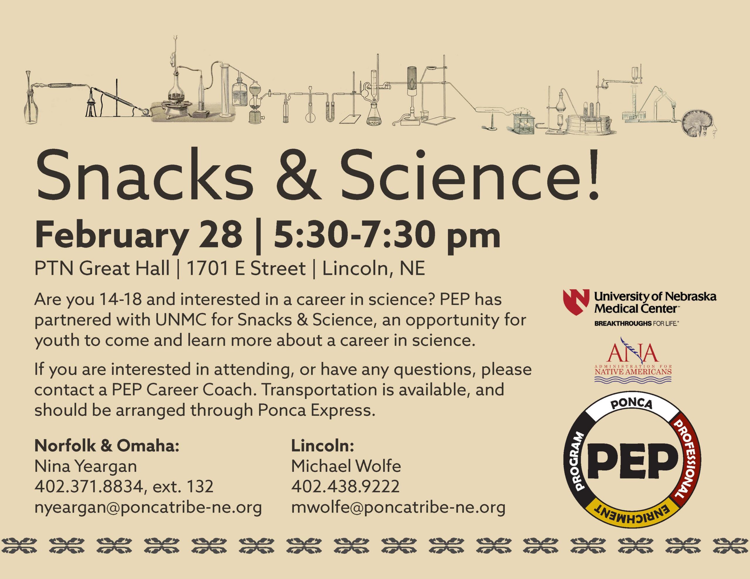 Snacks and Science - Lincoln