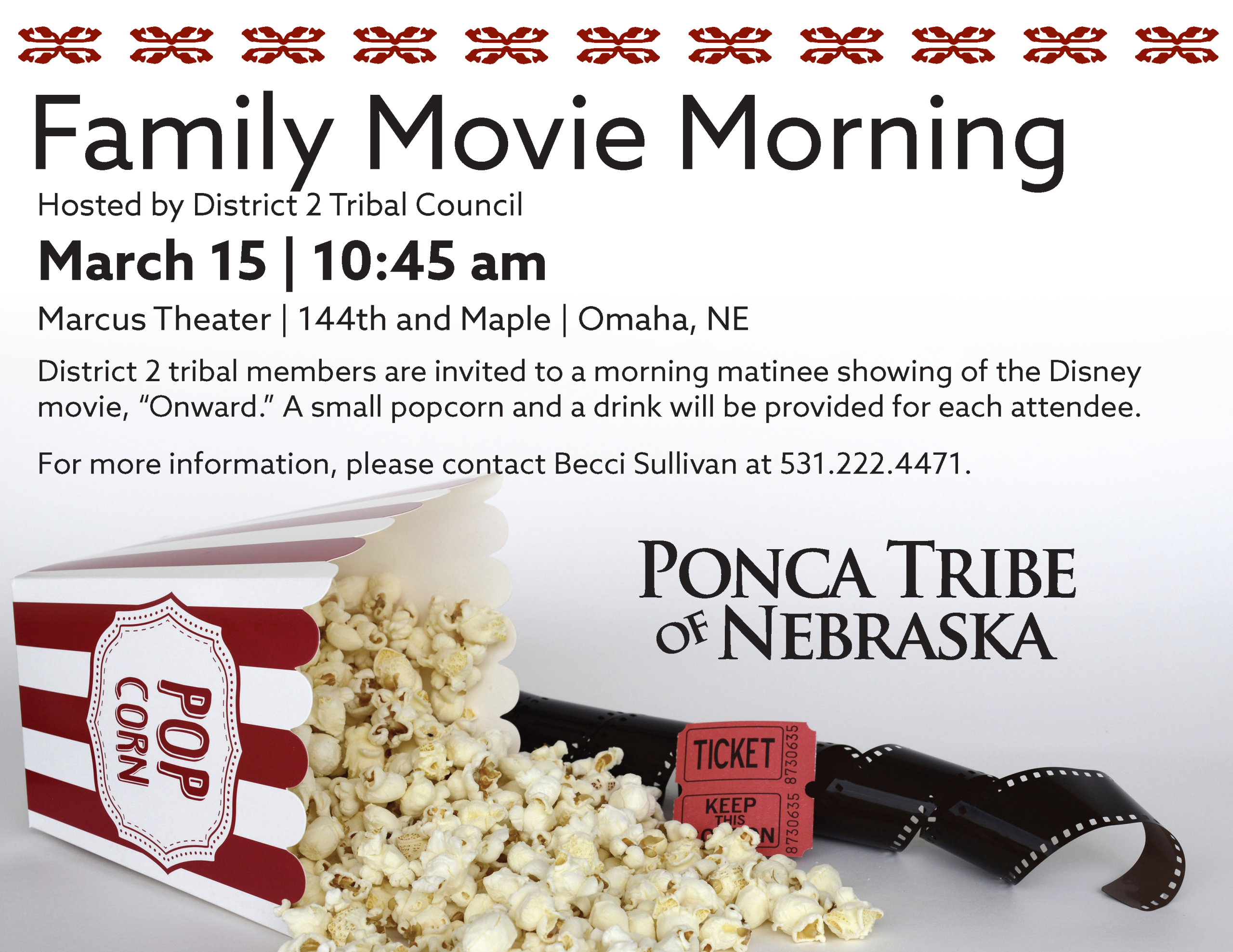 District 2 Family Movie Morning – POSTPONED until further notice