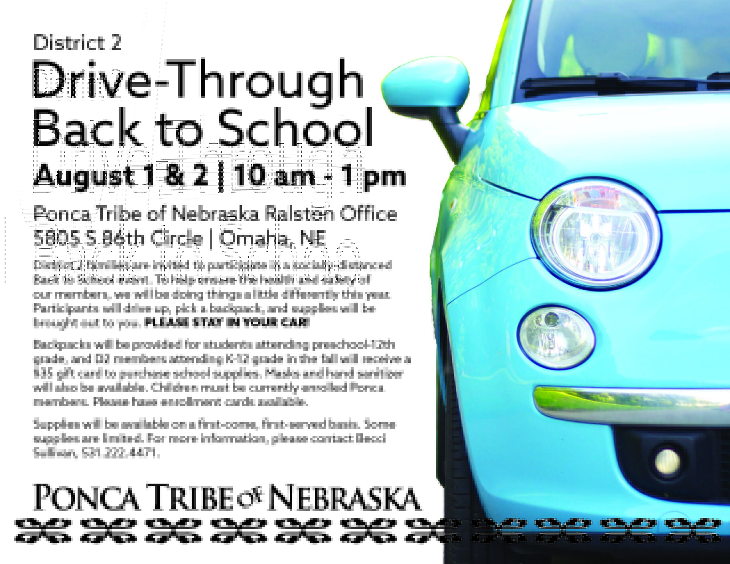 District 2 Drive-Through Back to School