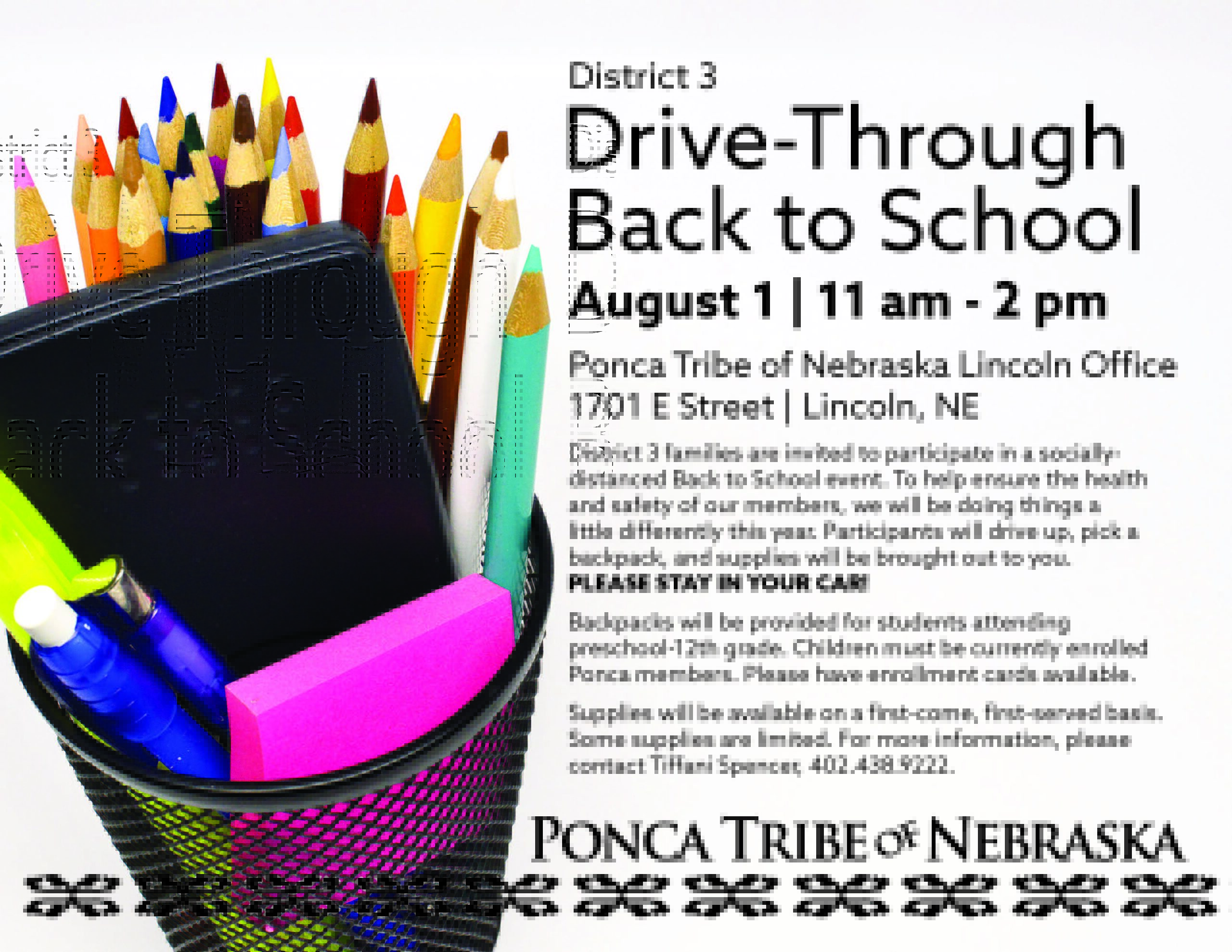 District 3 Drive-Through Back to School
