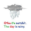 The day is rainy.
