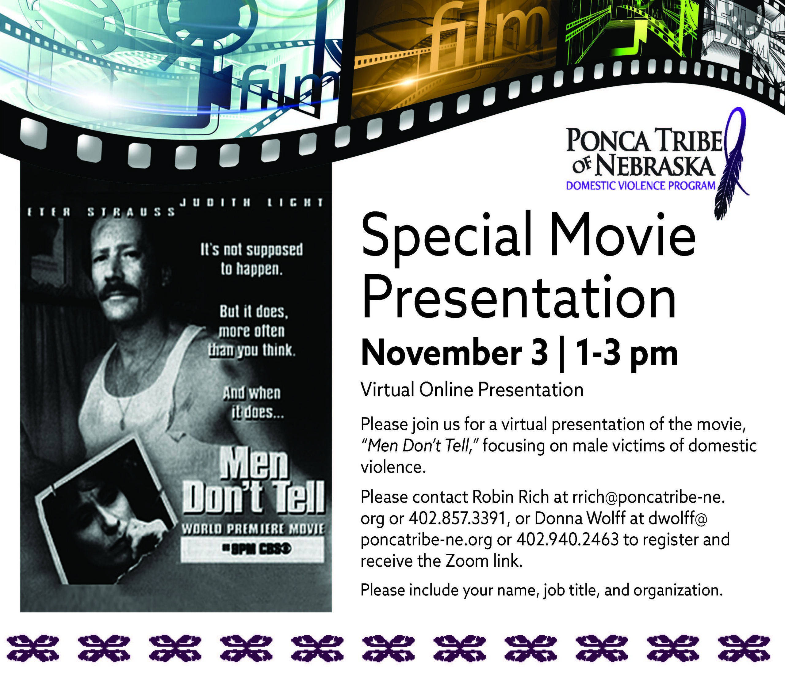 Special Movie Presentation: Men Don’t Tell