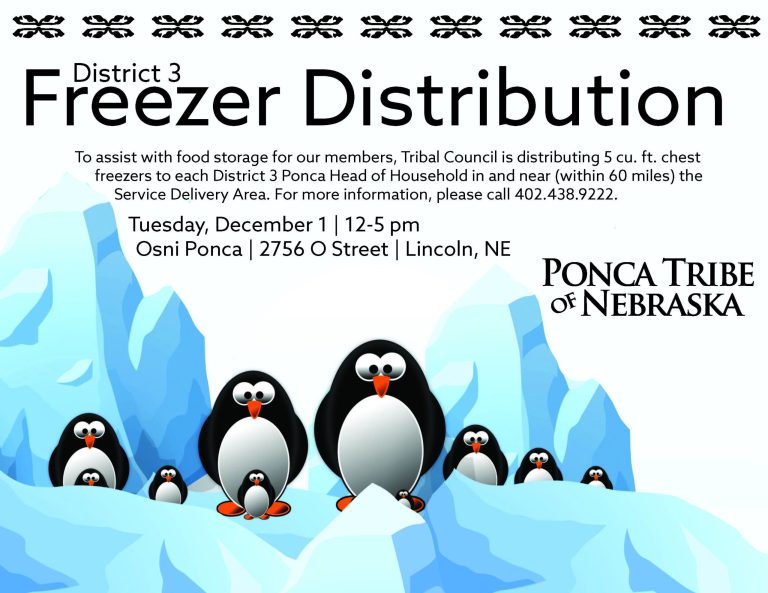 Additional Date for District 3 Freezer Distribution