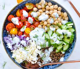 You are currently viewing Greek Lentil Power Bowl