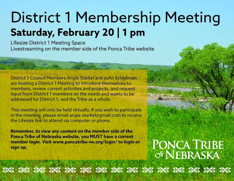 District 1 Virtual Membership Meeting
