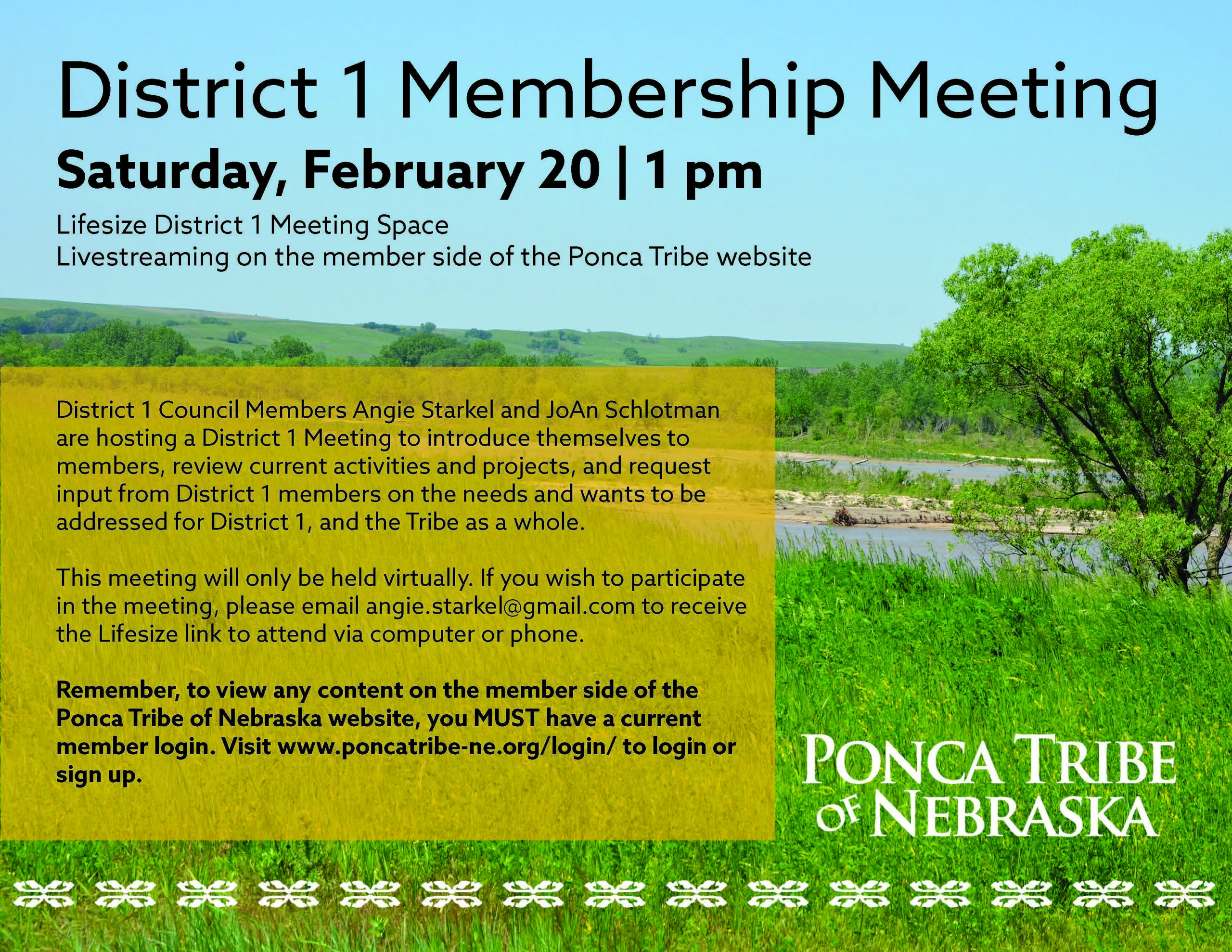 District 1 Virtual Membership Meeting
