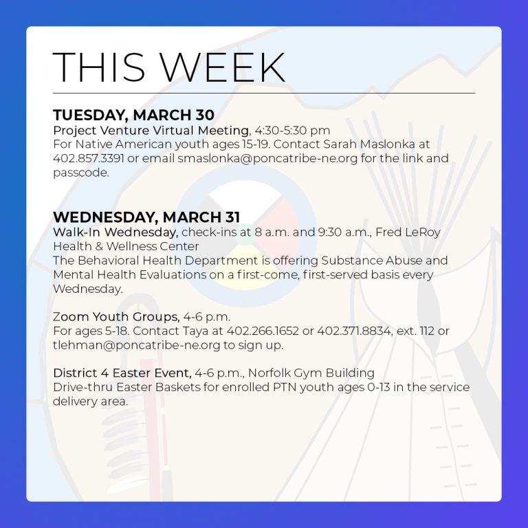 Activities March 28 2021 - April 3 2021