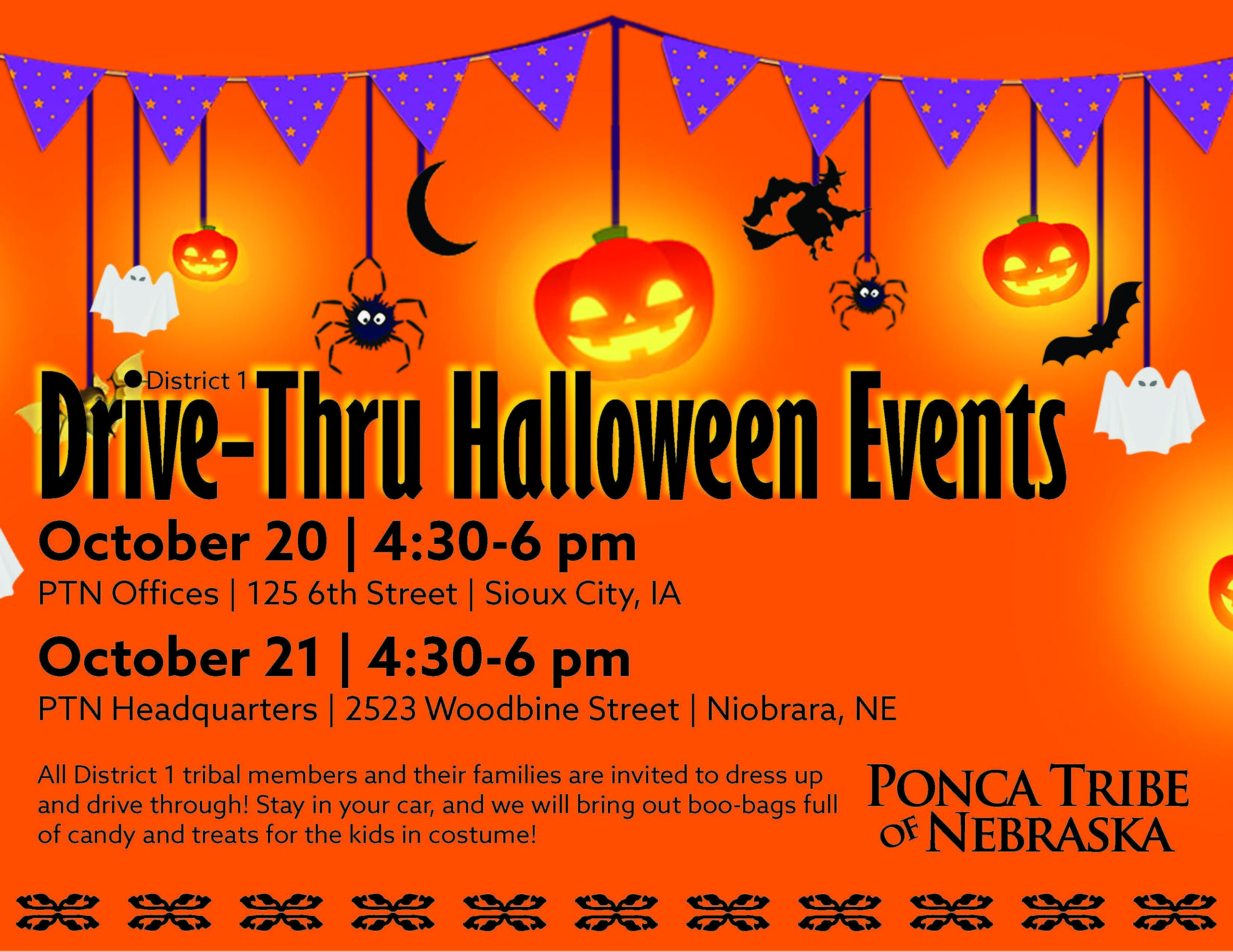 District 1 Drive-Thru Halloween Events