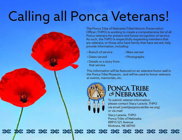 Calling all Ponca Veterans!