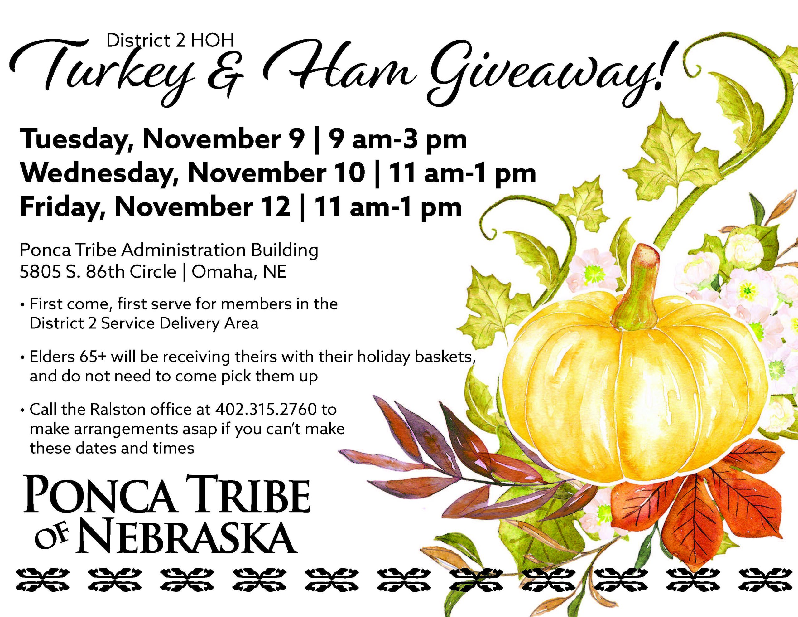 District 2 HOH Turkey/Ham Giveaway