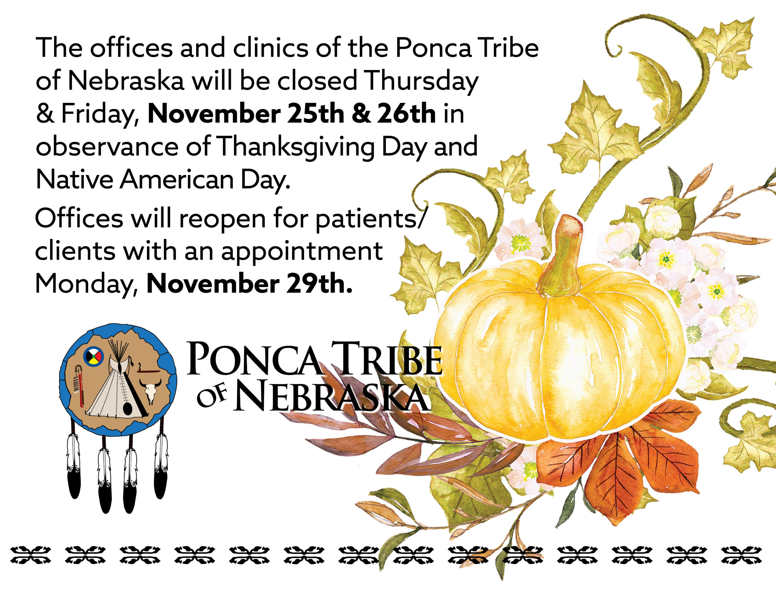 Read more about the article Offices Closed November 25 & 26