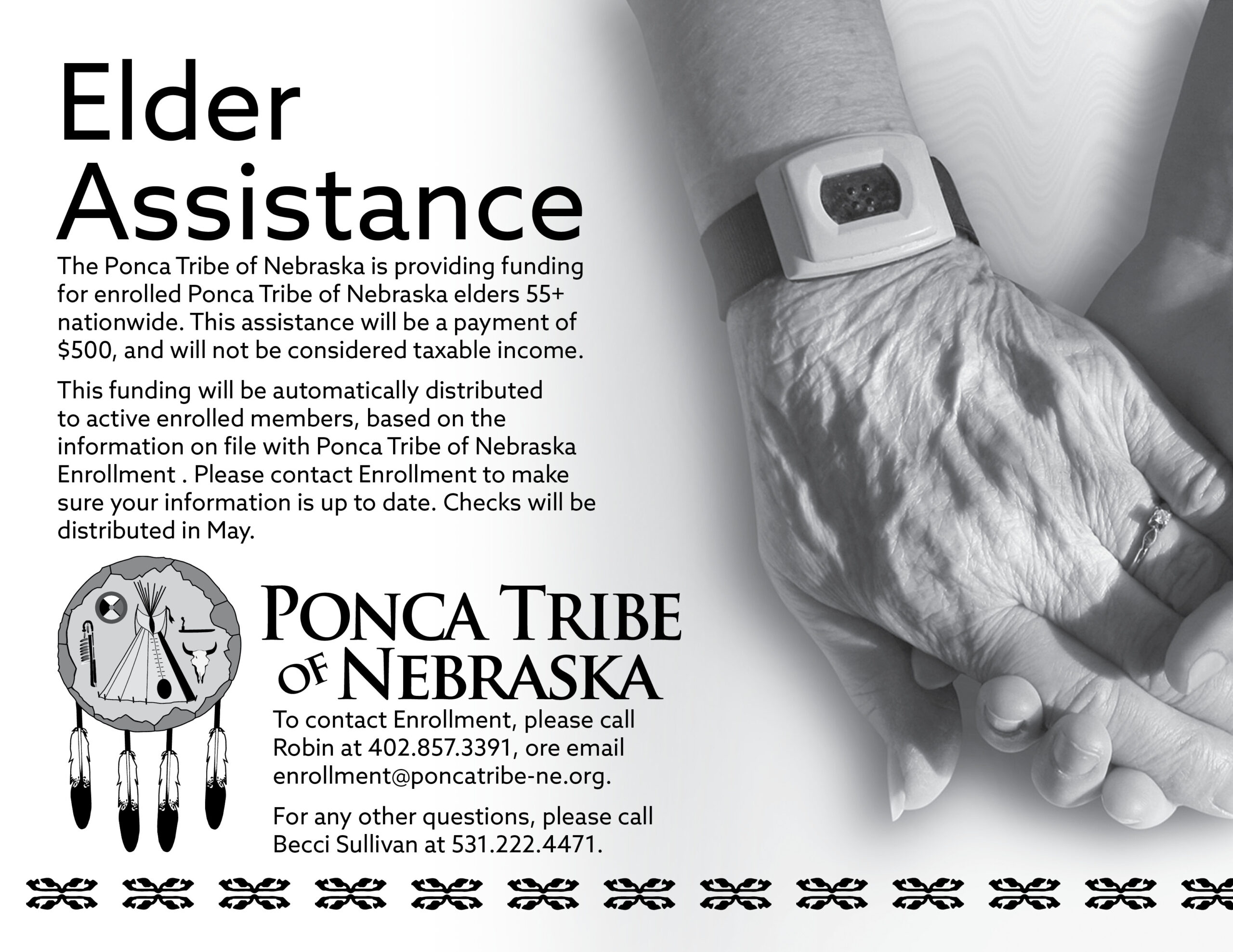 Ponca Tribe of Nebraska to provide Elder Assistance