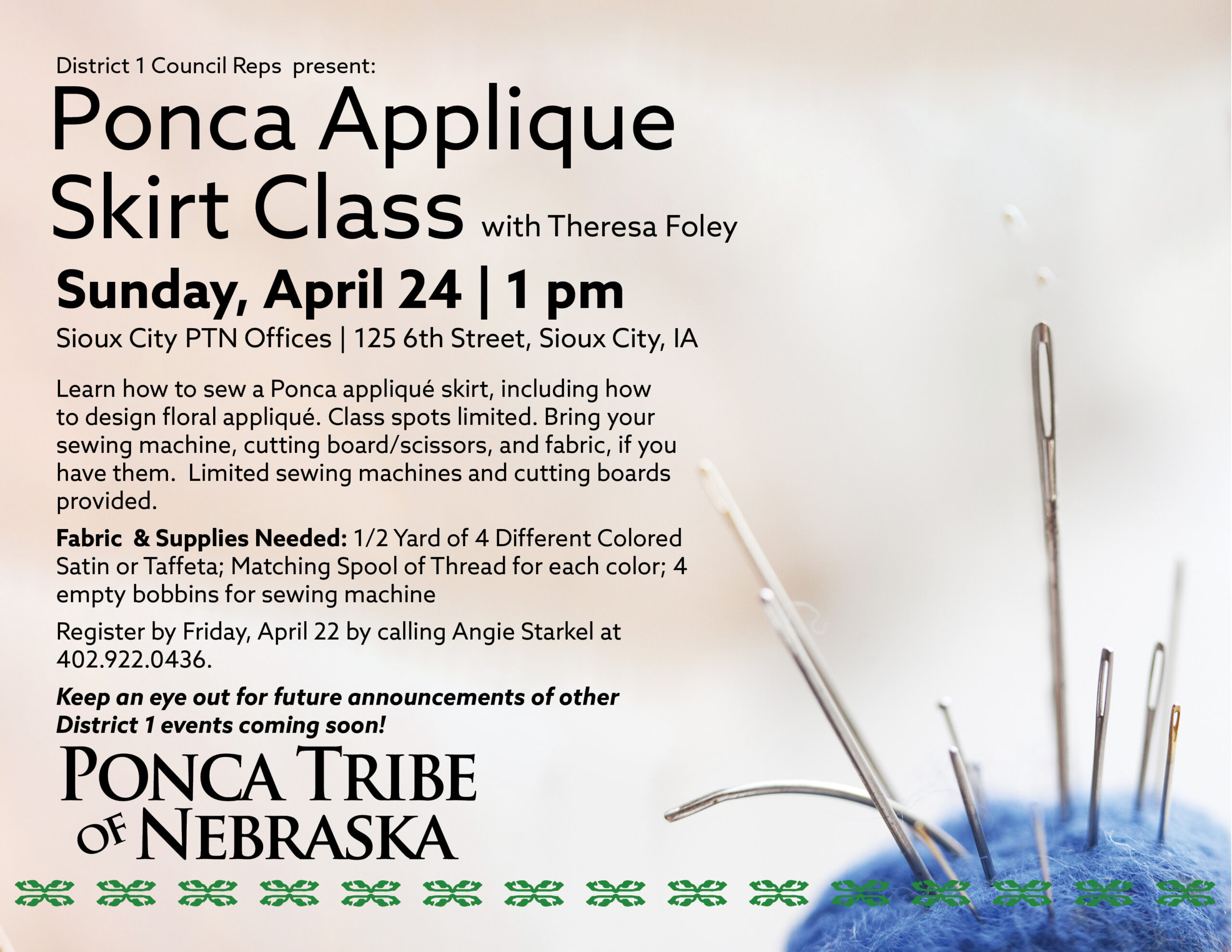 Ponca Applique Skirt Class