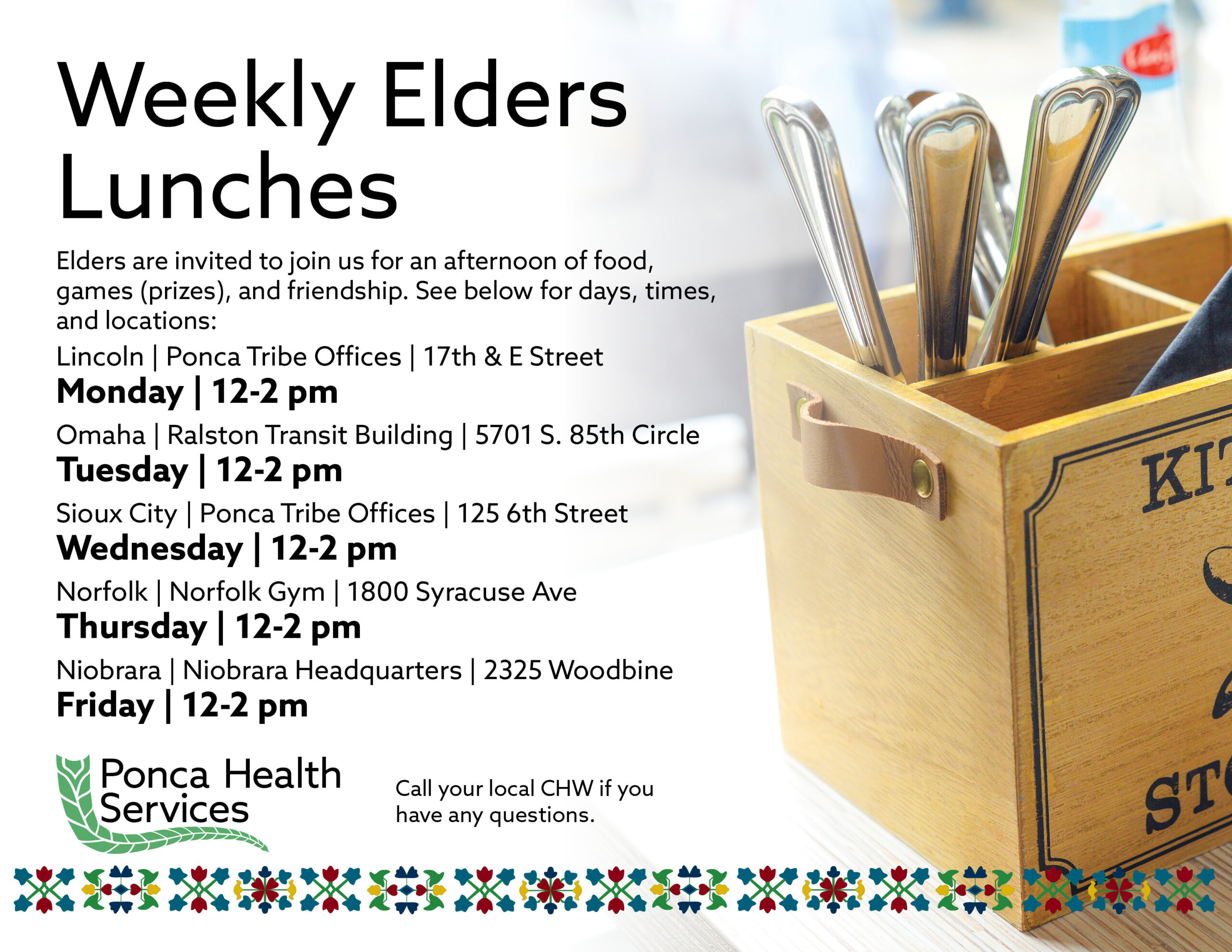 Weekly Elders Lunches – Norfolk