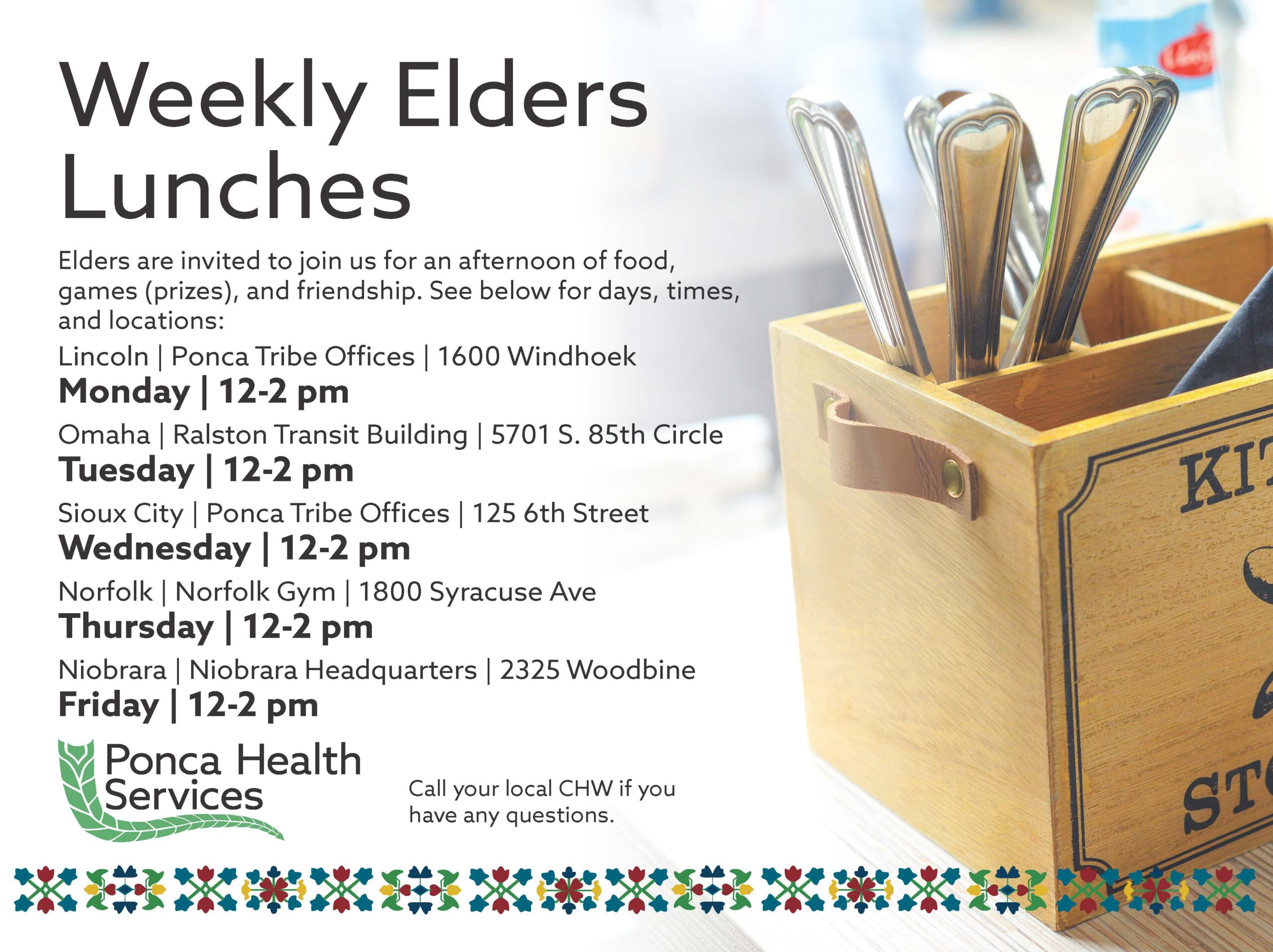 Weekly Elders Lunches – Norfolk