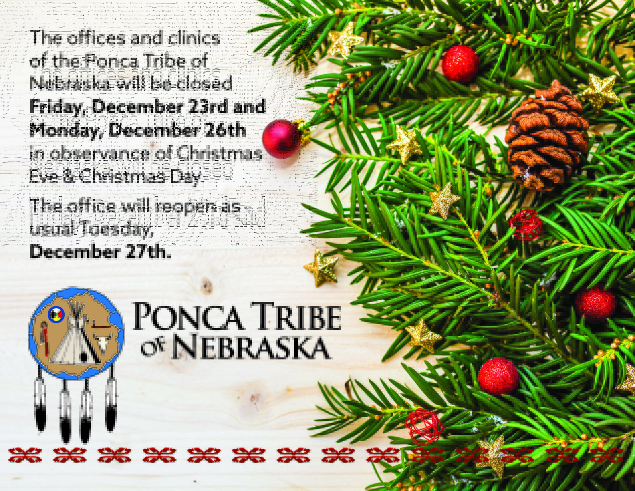 Offices & Clinics Closed for Christmas