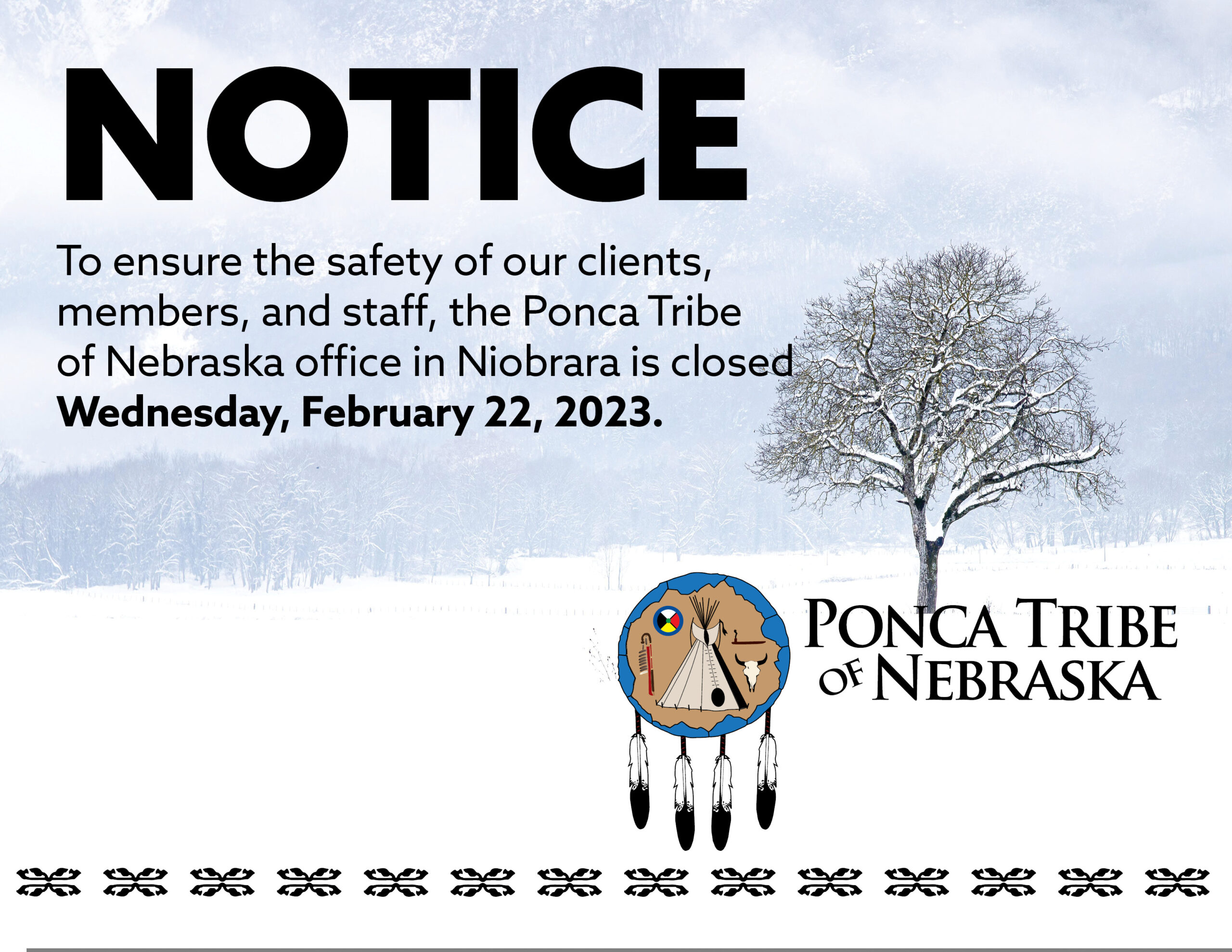 Read more about the article Niobrara offices closed Wednesday, February 22