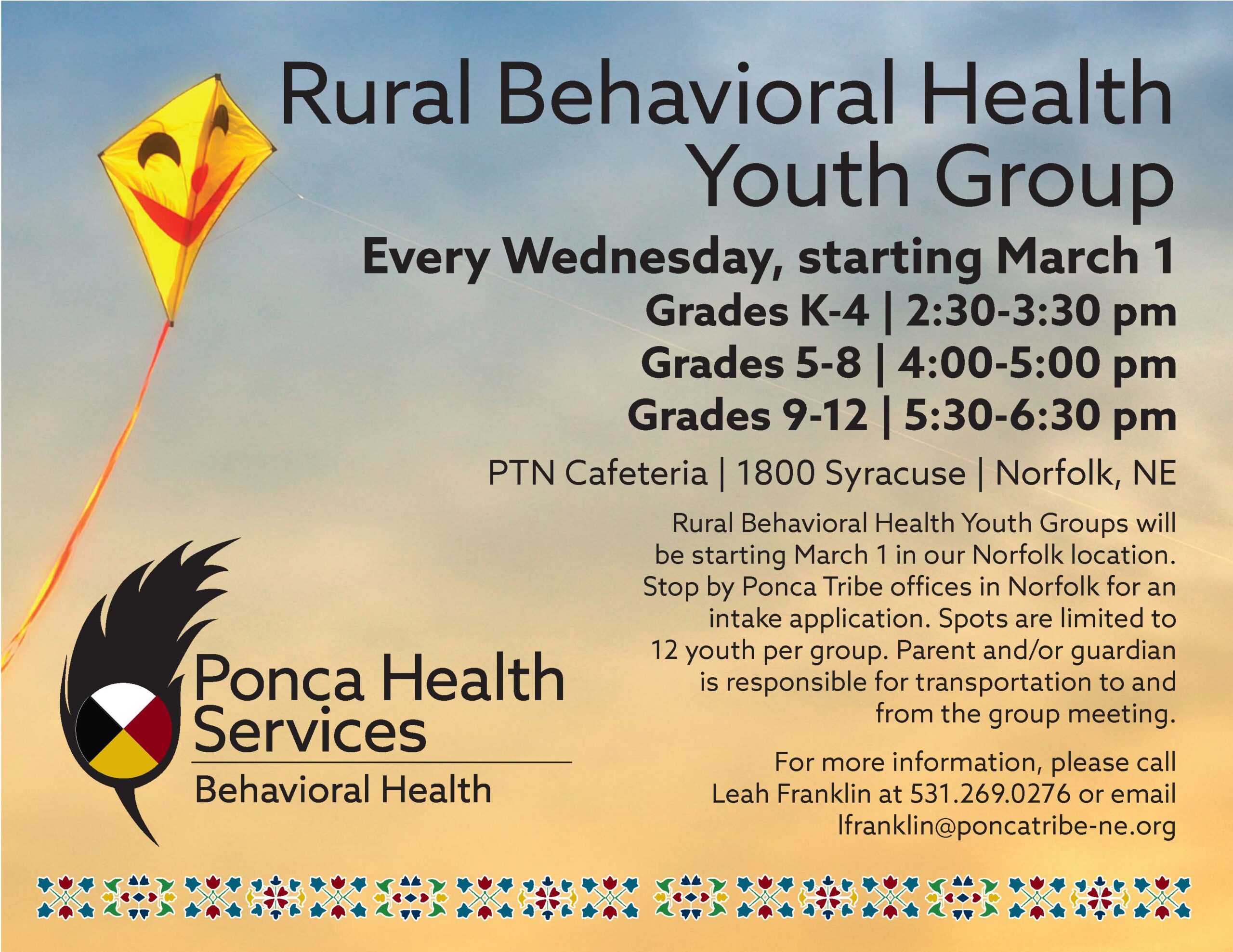 Rural Behavioral Health Youth Group – Norfolk