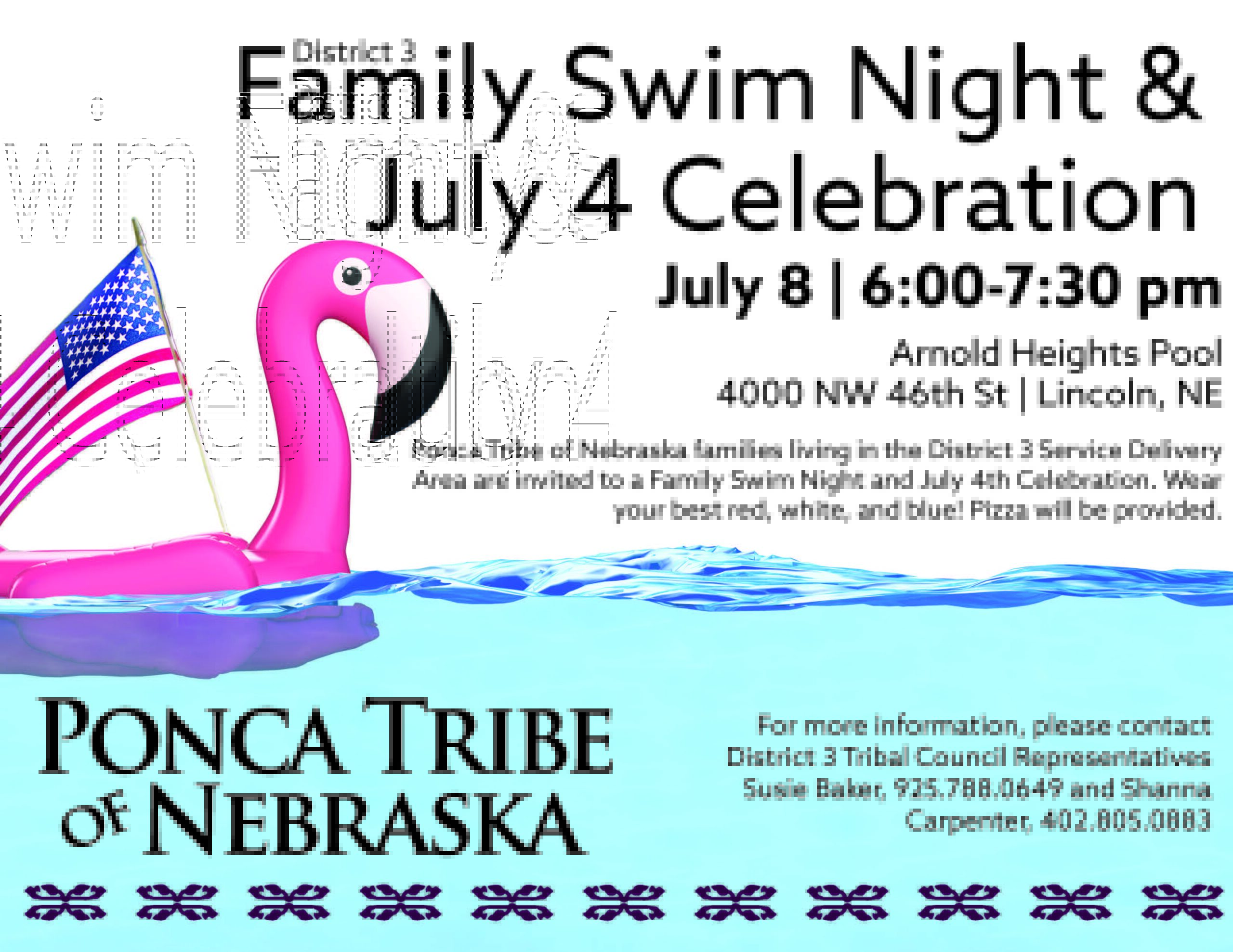 District 3 Family Swim Night & July 4 Celebration
