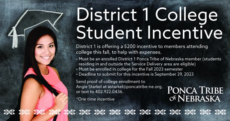 District 1 College Student Incentive