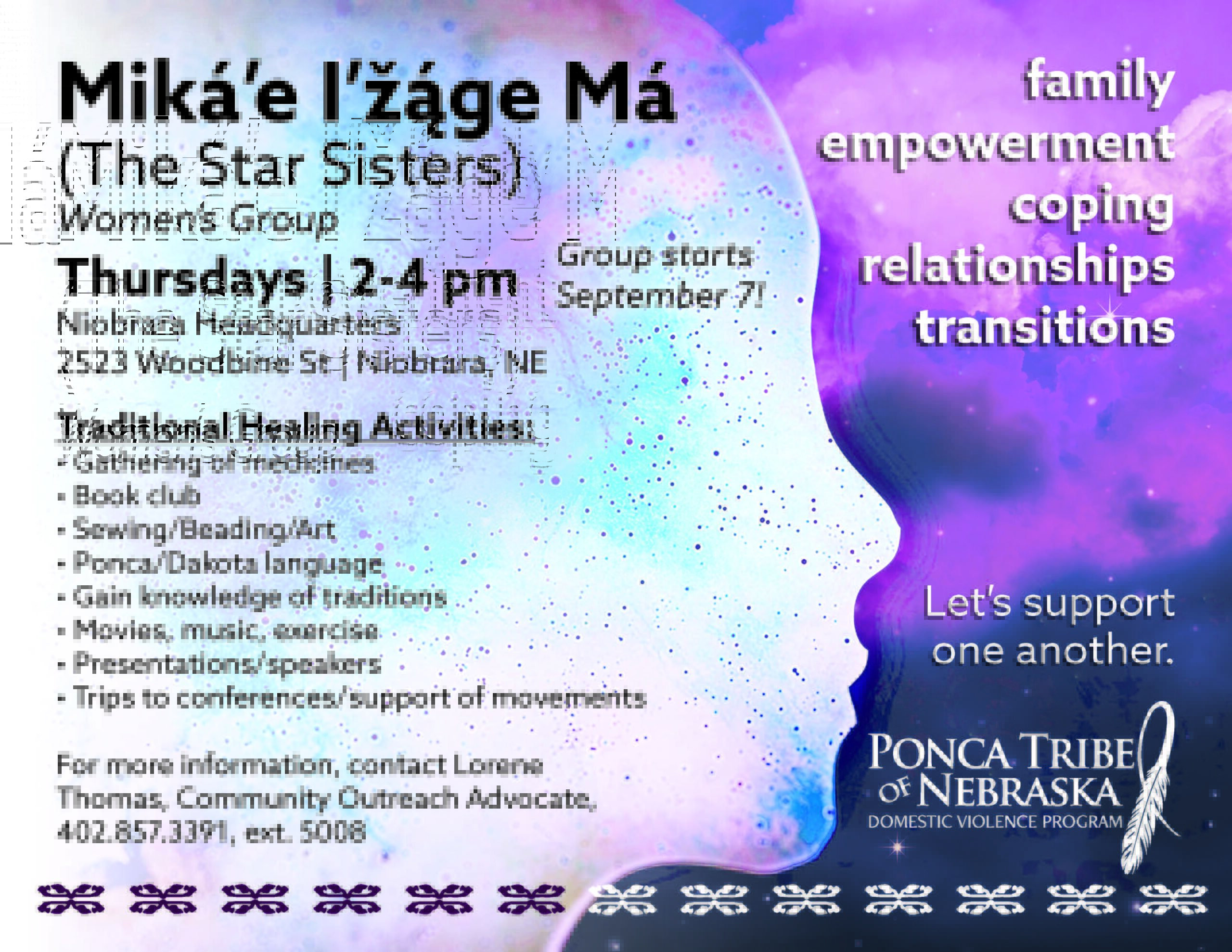 Miká’e I’žáge Má (The Star Sisters) Women’s Group – Niobrara