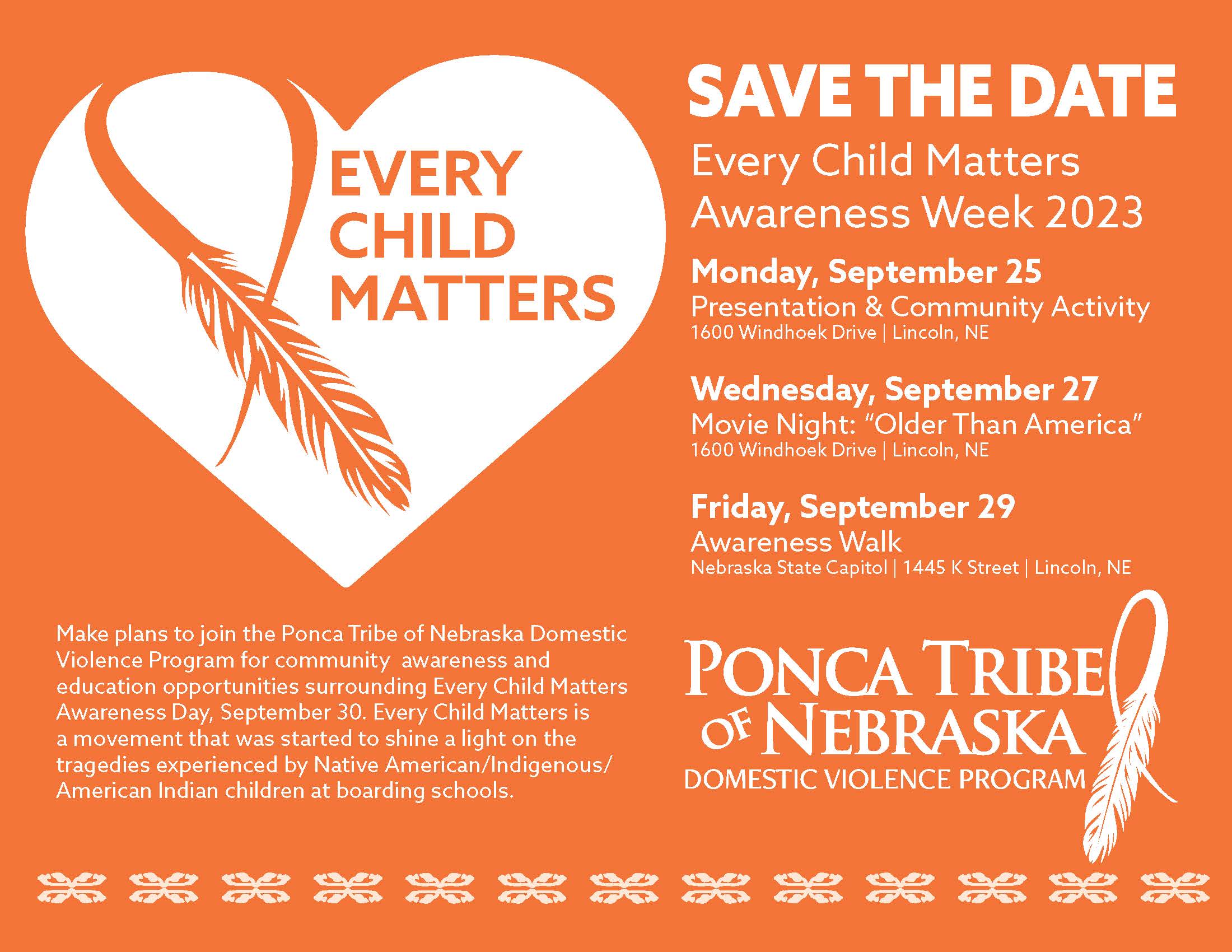 Read more about the article Save the Date for Every Child Matters Awareness Week 2023