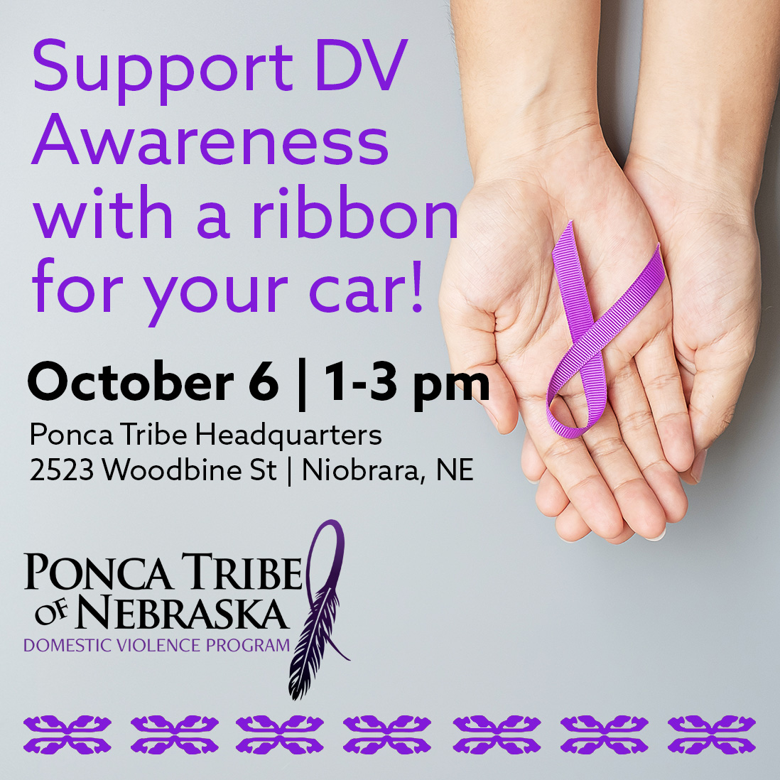 Support DV Awareness with a ribbon for your car!