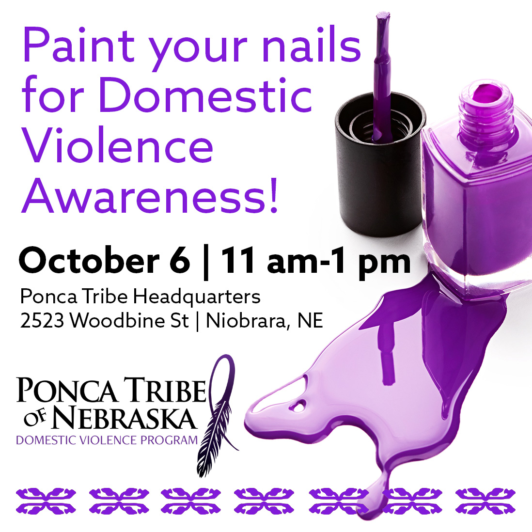 Paint your nails for Domestic Violence Awareness!