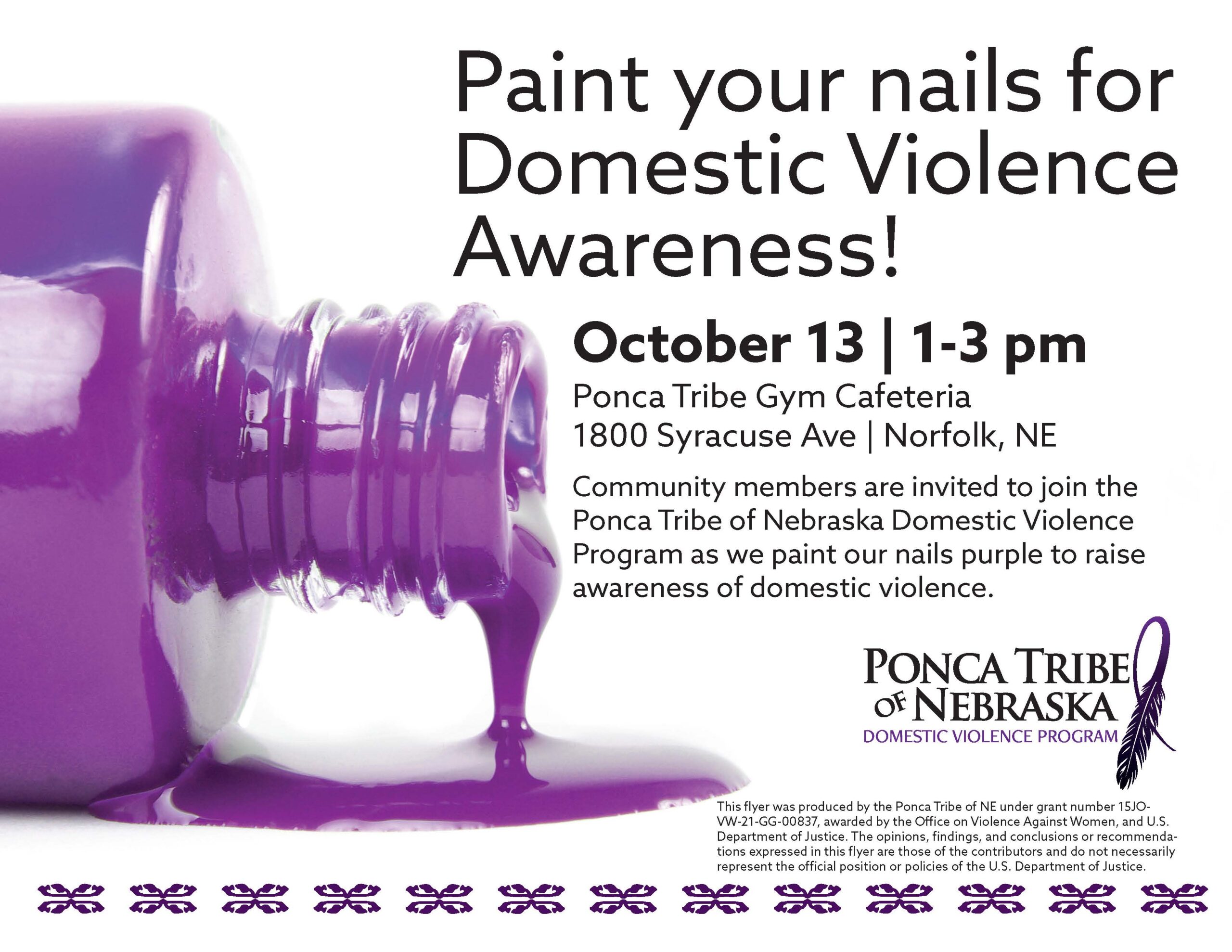 Paint your nails for Domestic Violence Awareness!