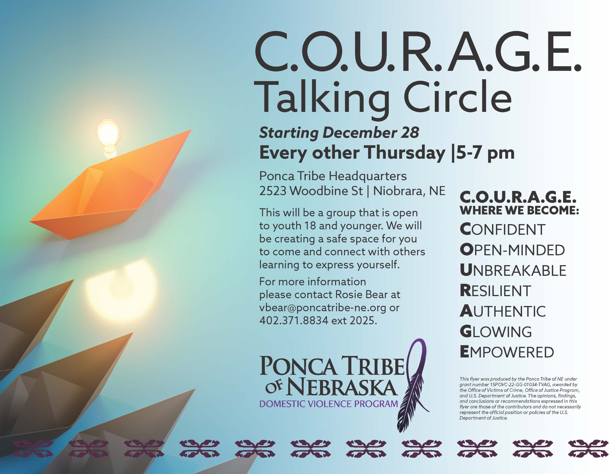 C.O.U.R.A.G.E Talking Circle – Niobrara