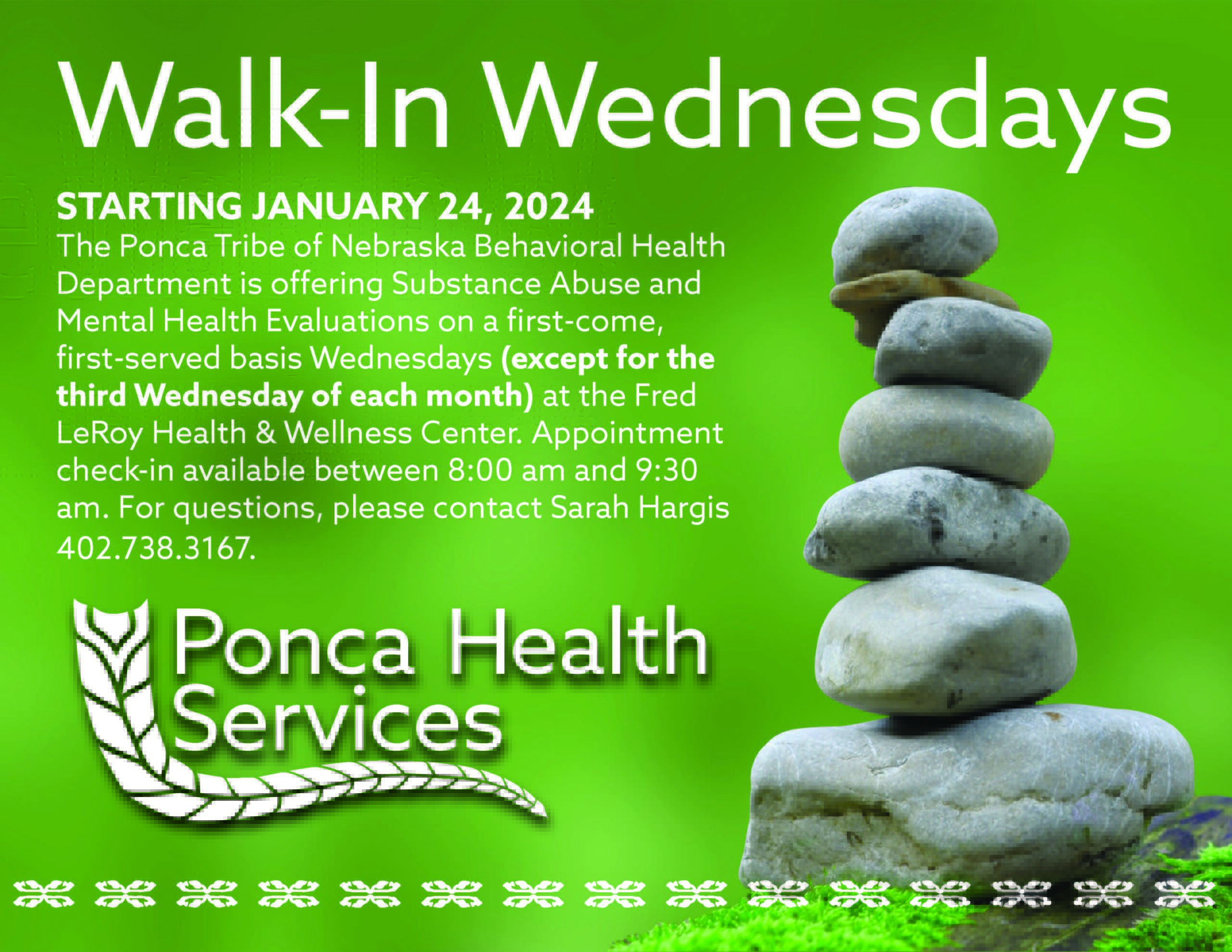Updated Omaha Walk-in Wednesday Schedule