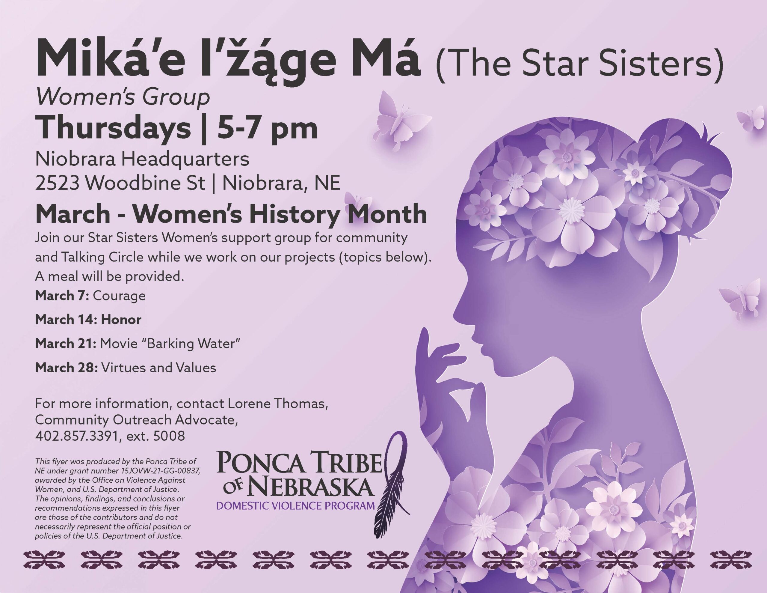 Miká’e I’žáge Má (The Star Sisters) Women’s Group – Niobrara