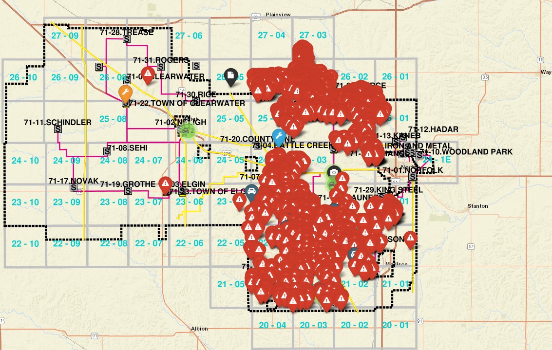 Read more about the article Power Outages Affecting Pierce and Madison Counties