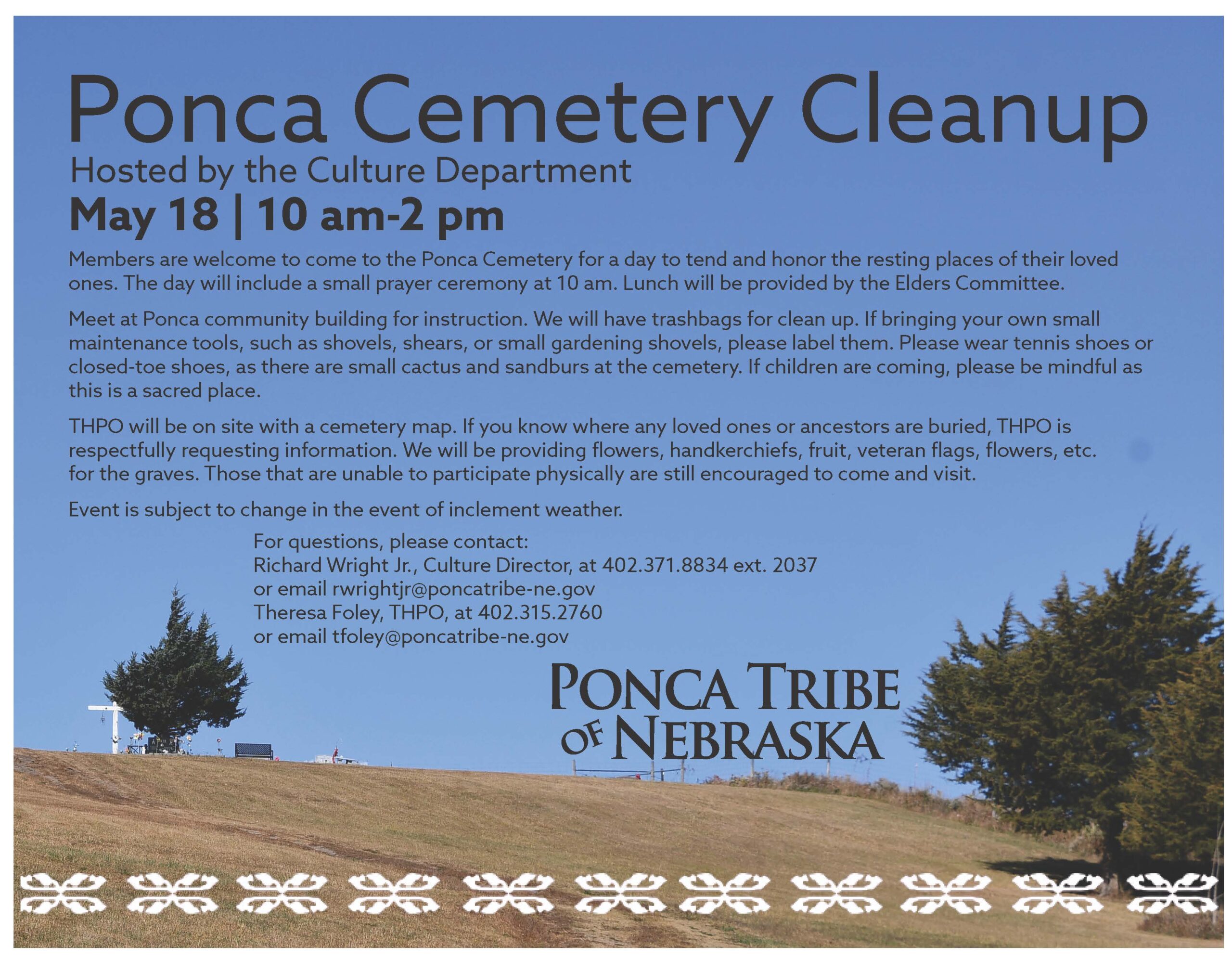 Ponca Cemetery Cleanup