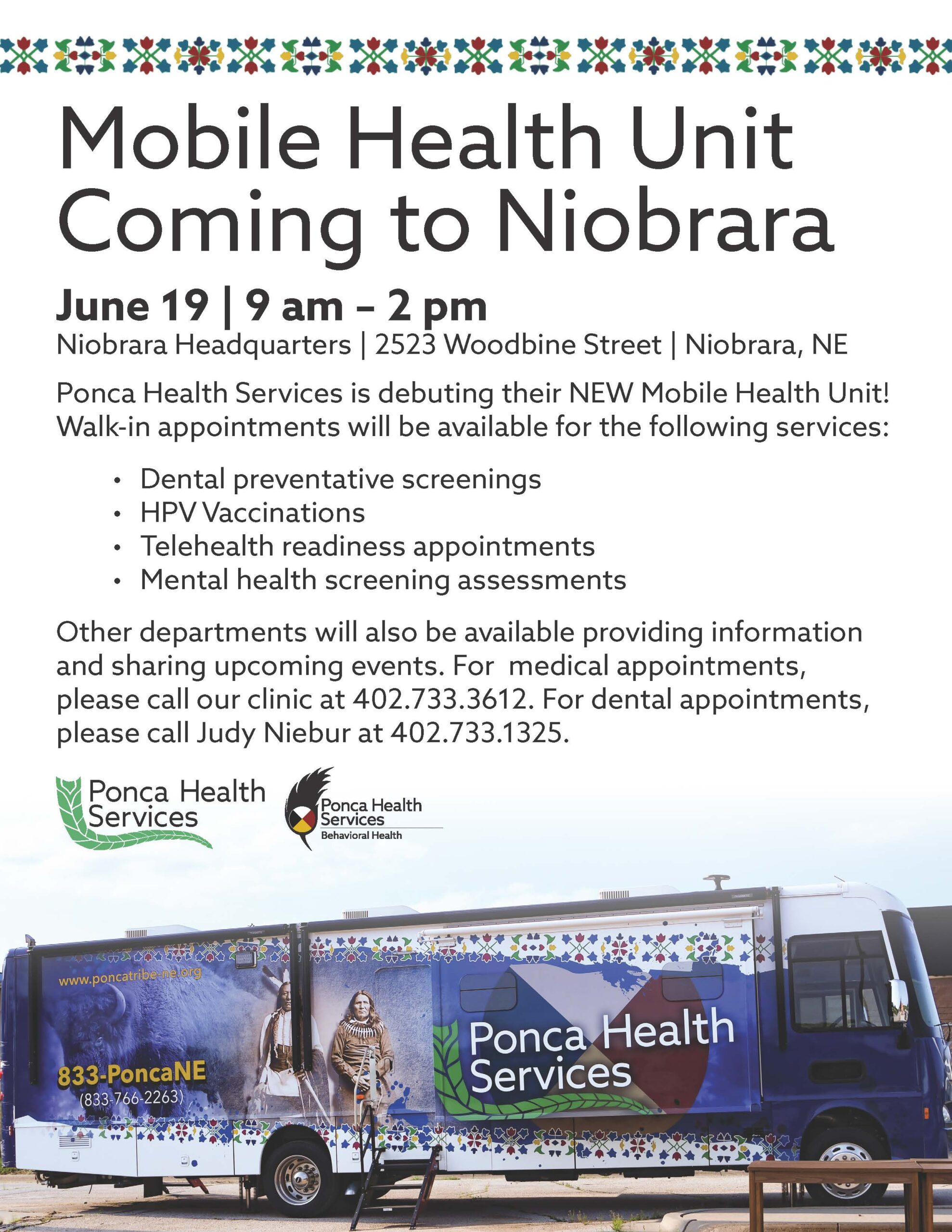 Mobile Health Unit Coming to Niobrara