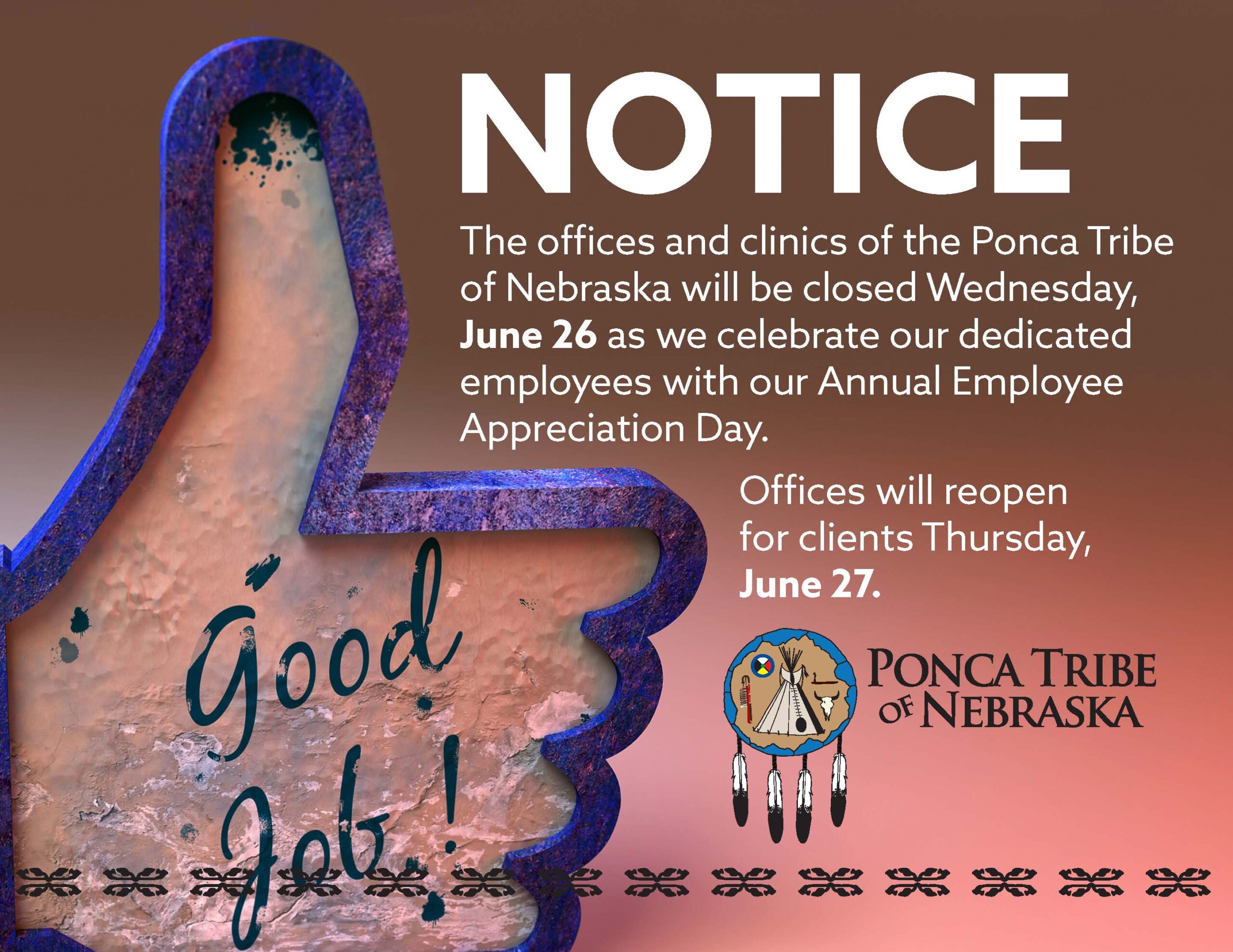 Offices Closed for Employee Appreciation Day