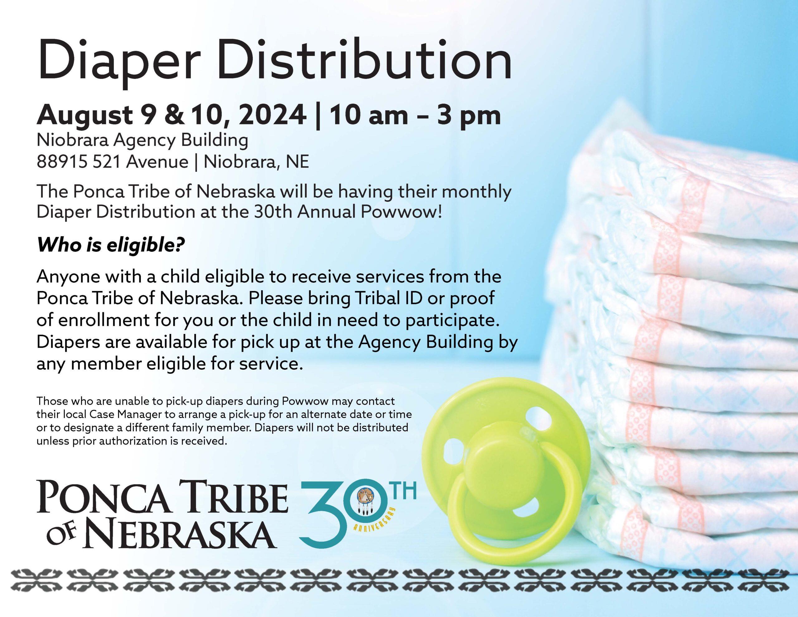 Diaper Distribution at Powwow
