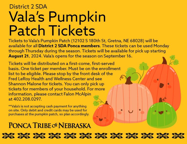 District 2 SDA Vala’s Pumpkin Patch Tickets