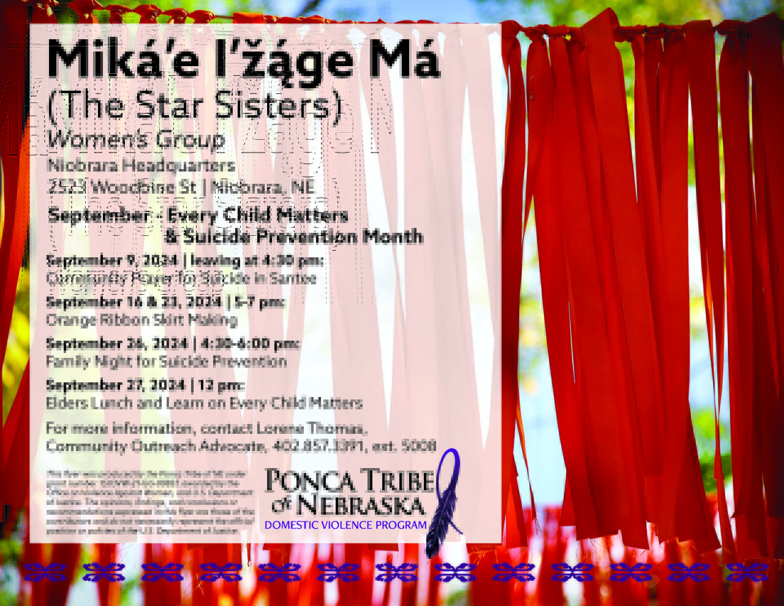 Miká’e I’žáge Má (The Star Sisters) Women’s Group – September