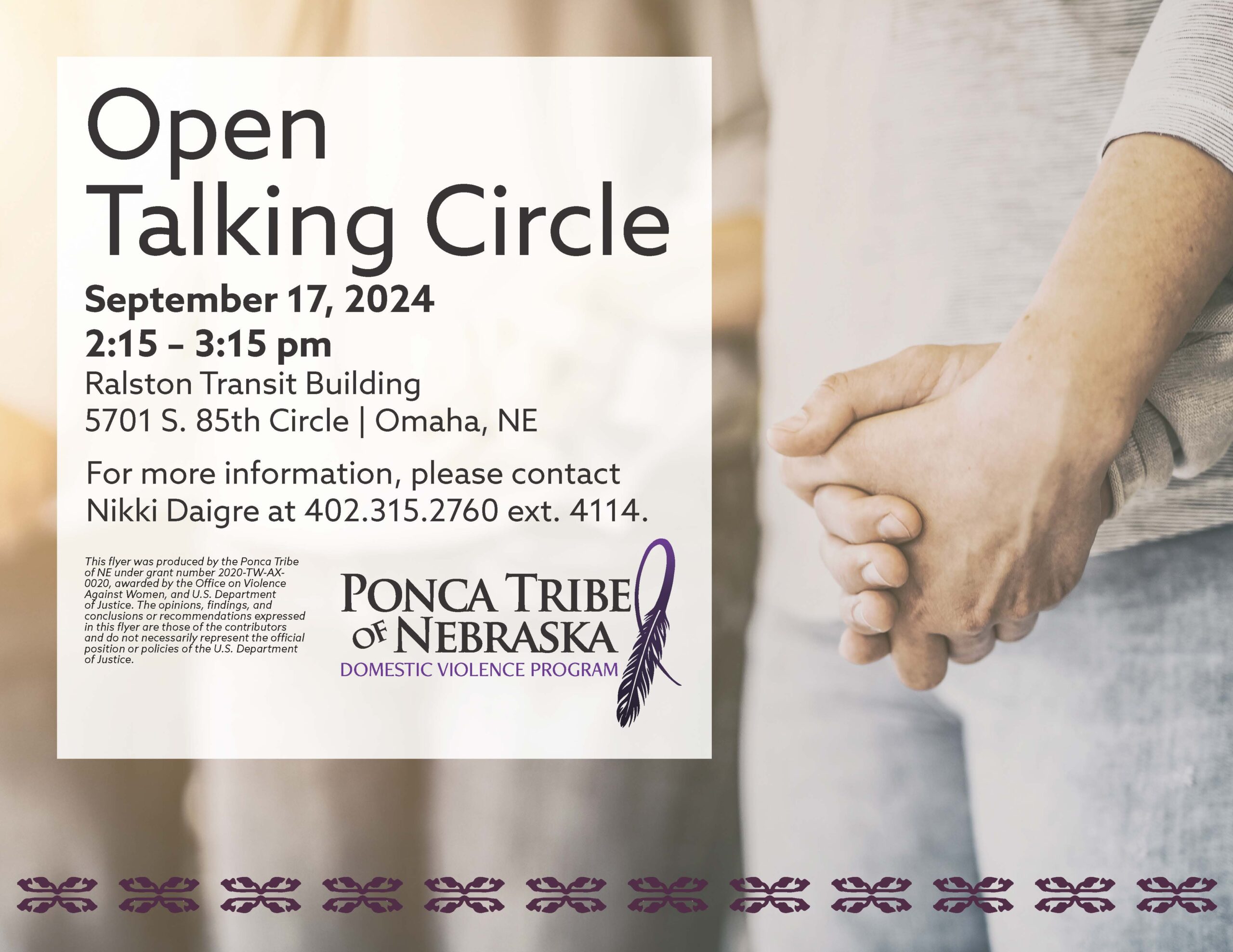DV Open Talking Circle – Omaha