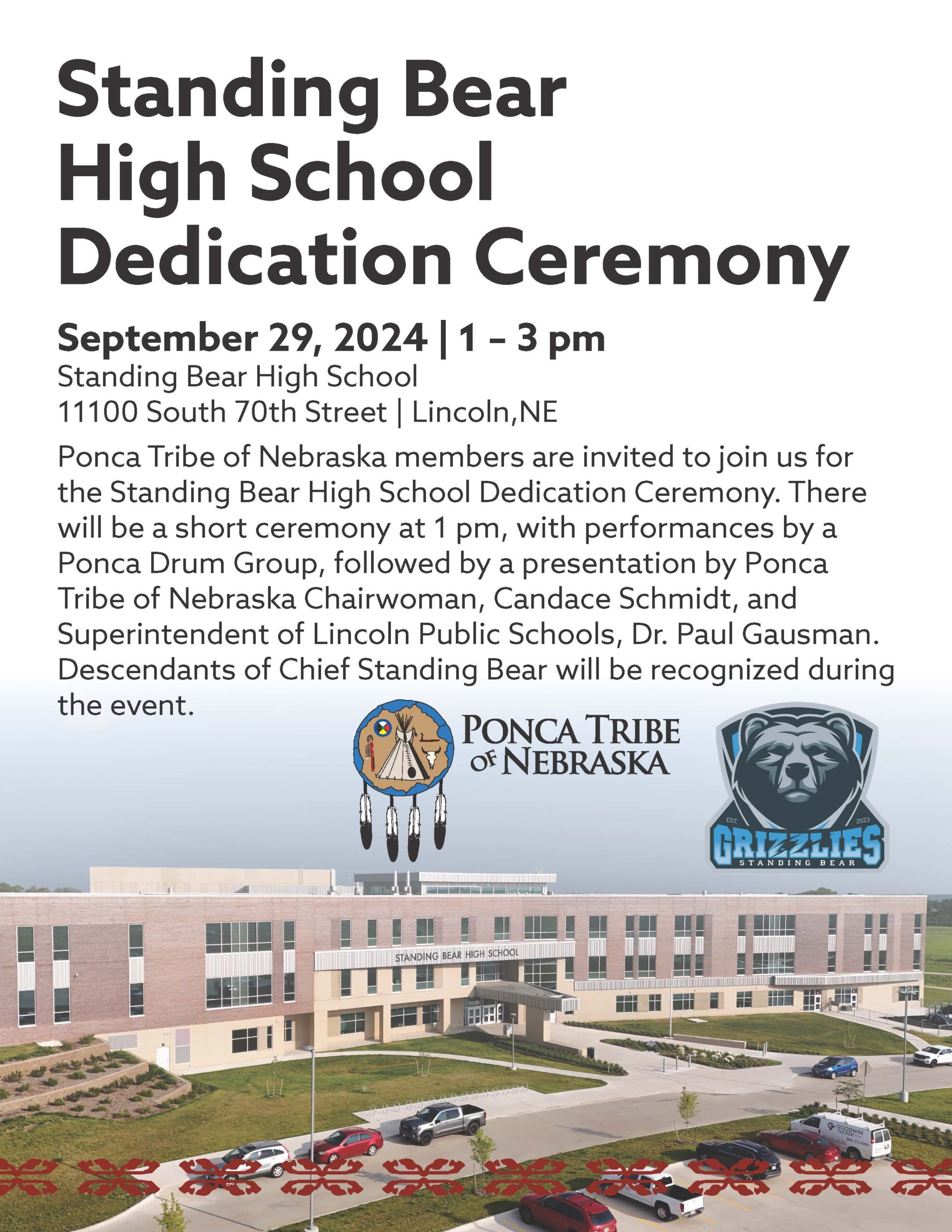 Standing Bear High School Dedication Ceremony