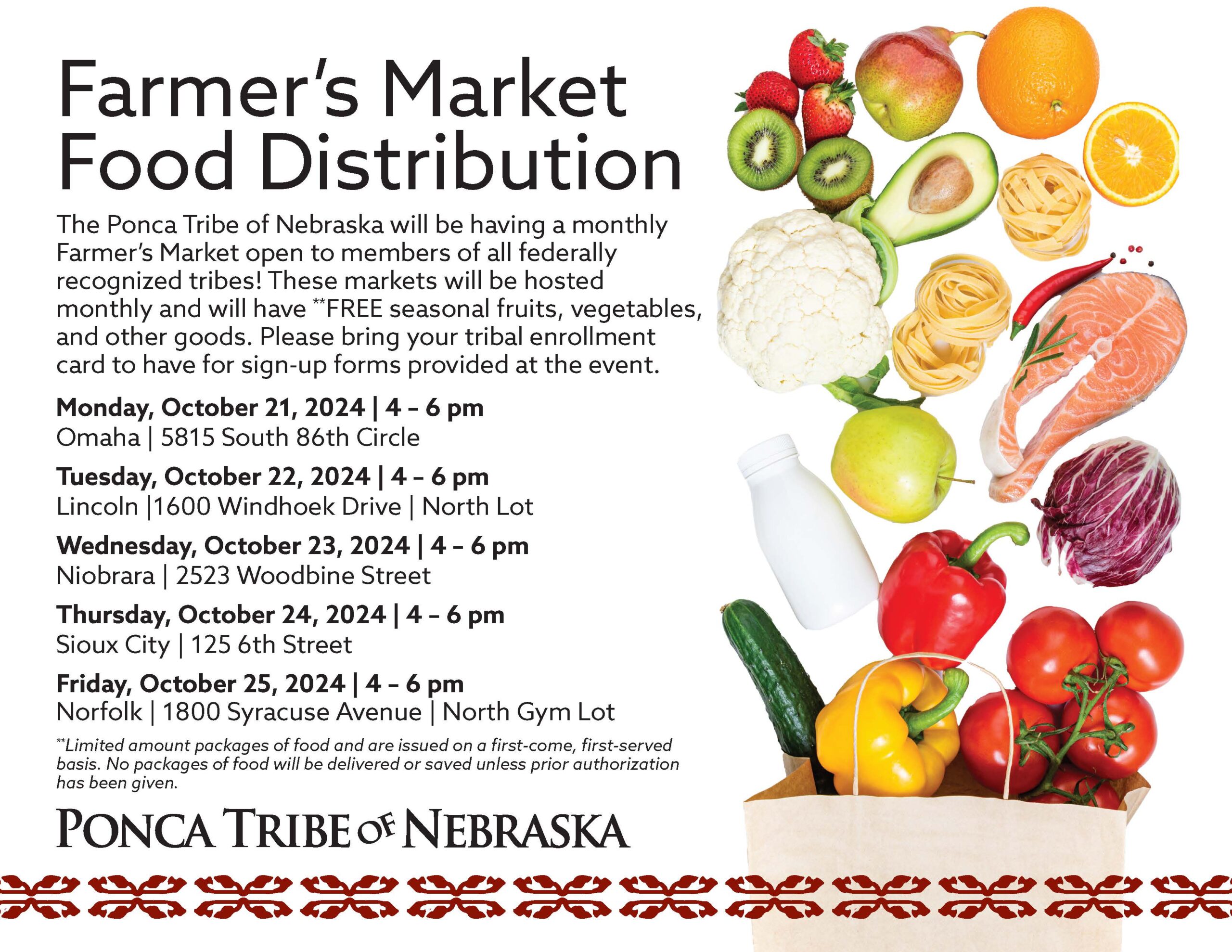 Famer’s Market Food Distribution – October 2024
