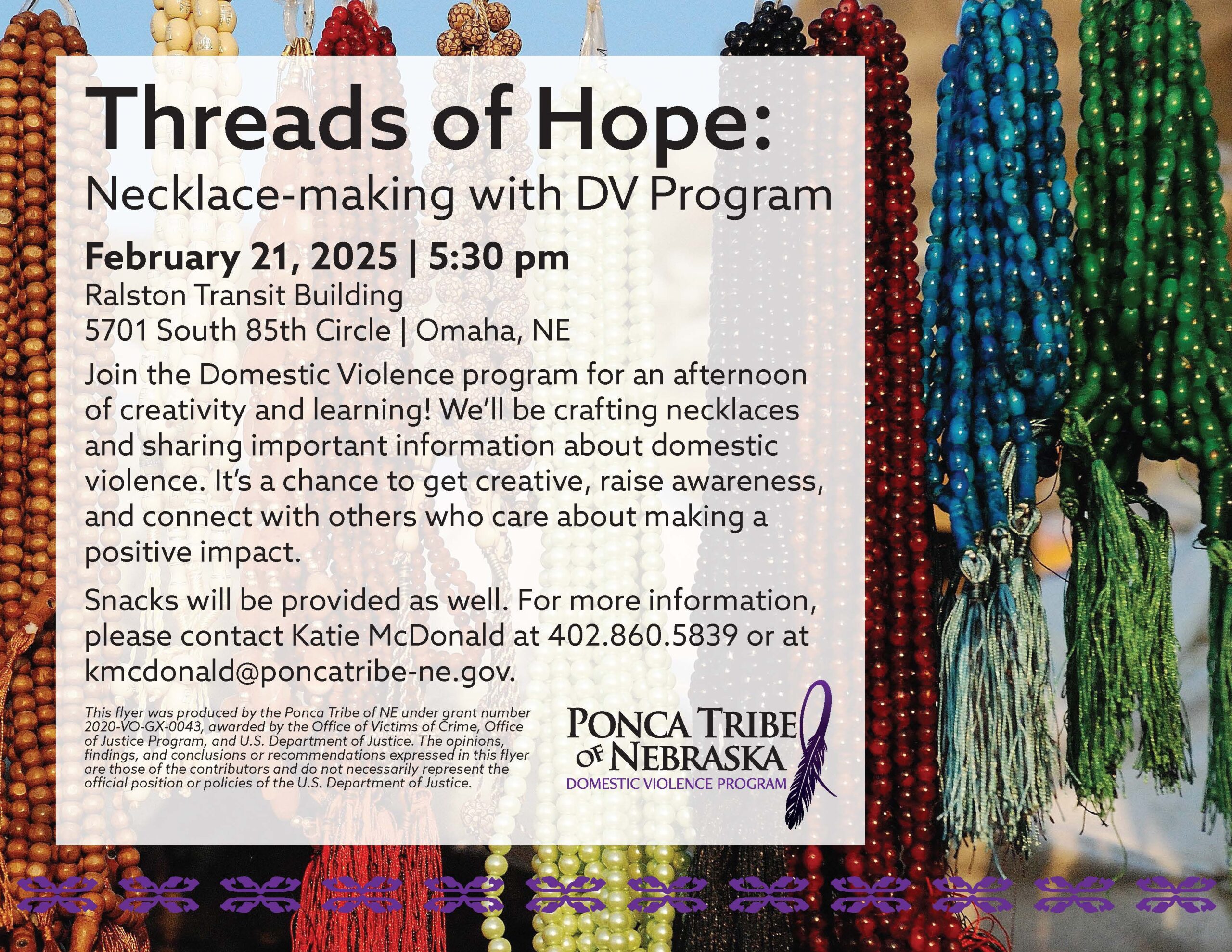 Threads of Hope: Necklace-making