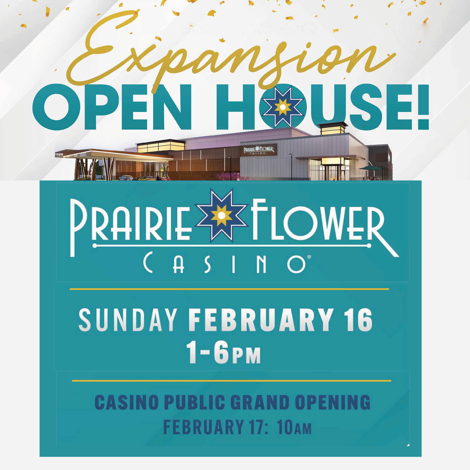 Read more about the article Live Stream of Prairie Flower Casino Grand Opening (Member Event)