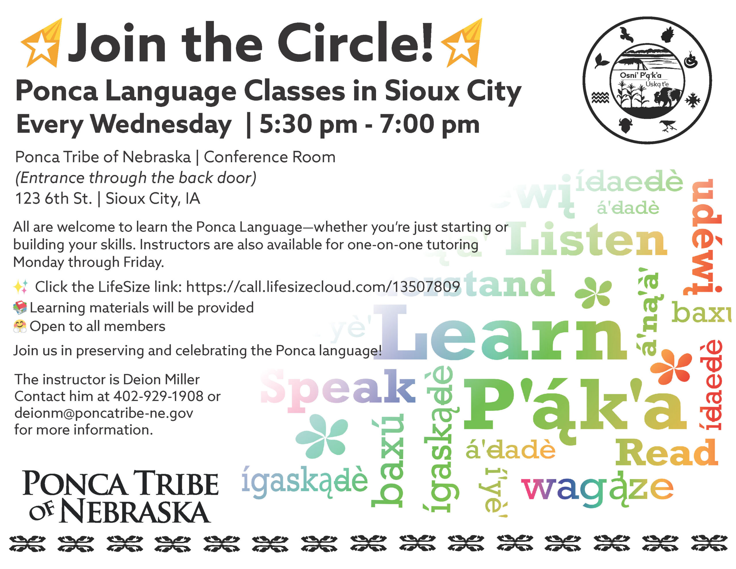 Ponca Language Class