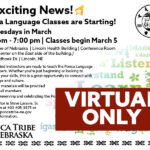 Ponca Language Class in Lincoln Will ONLY be Held Virtually Wednesday, March 19th