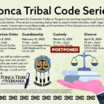 Ponca Tribal Code Training for March 13th in Sioux City has been postponed