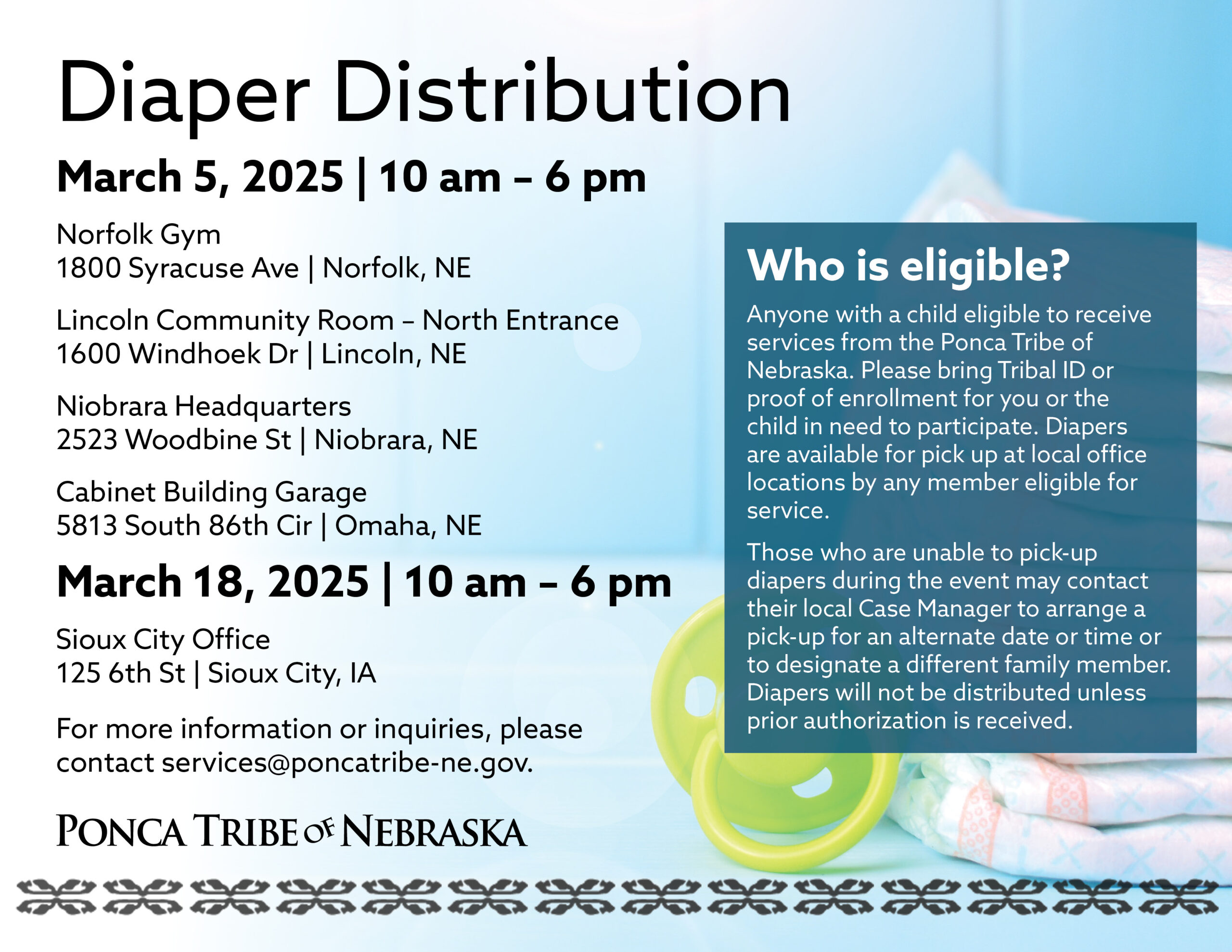 Diaper Distribution