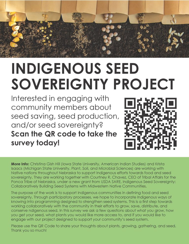 INDIGENOUS SEED SOVEREIGNTY PROJECT SURVEY